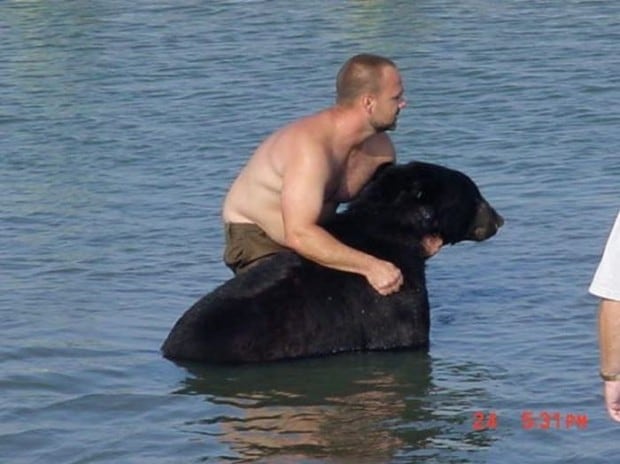Heldenhafte Rettung eines Bären